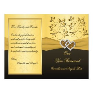 Joined Hearts Wedding Vow Renewal Program Full Color Flyer