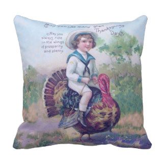 Funny Thanksgiving Turkey Throw Pillows