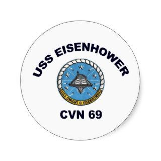 CVN 69 USS Eisenhower LIGHT Stickers