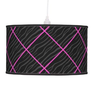 Pink Trimmed Zebra Print Lamps