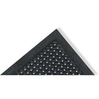 NoTrax Rubber 447 Comfort Eze Anti Fatigue Drainage Mat, for Wet Areas, 30" Width x 60" Length x 3/8" Thickness, Black Floor Matting