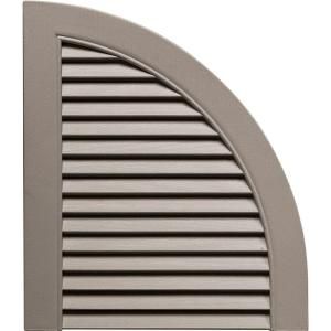 Builders Edge 15 in. x 17 in. Louvered Design Clay Quarter Round Tops Pair #008 050011400008