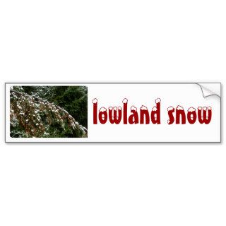 Hemlock with Lowland Snow   Olympia WA Bumper Sticker