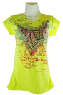 Tapout Womens Yellow Stormed 2 Tee (X Large) Clothing