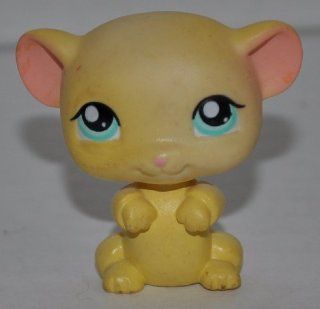 Mouse #448 (Yellow) Littlest Pet Shop (Retired) Collector Toy   LPS Collectible Replacement Single Figure   Loose (OOP Out of Package & Print) 