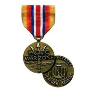 Merchant Marine Pacific War Zone Medal  Sports Award Medals  Patio, Lawn & Garden