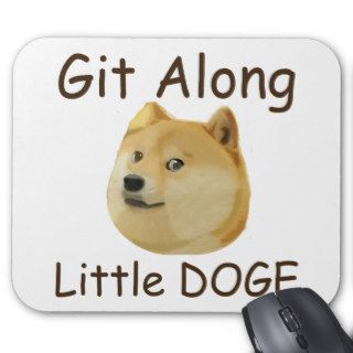 Git Along Little DOGE Mousepad