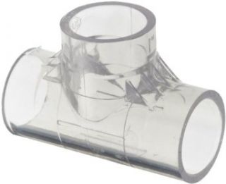 Clear PVC Pipe Fitting, 45 Degree Tee, Schedule 40, Slip Industrial Pipe Fittings