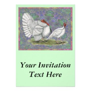 Turkey  White Holland Pastel Personalized Invitation