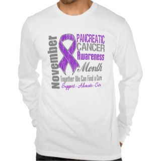 Together We Can Find a Cure   Pancreatic  Cancer Tee Shirts