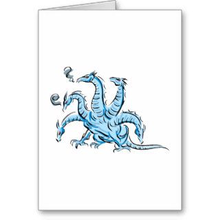 Five Headed Dragon Greeting Card