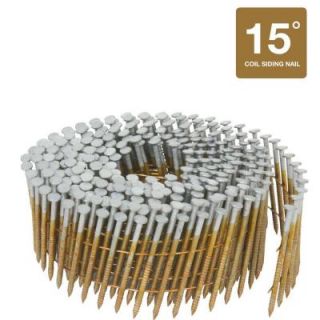 Hitachi 1 3/4 in. x 0.092 in. Full Round Head Ring Shank Hot Dipped Galvanized Wire Coil Siding Nails (3,600 Pack) 13363