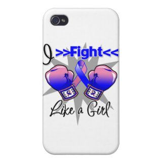 Male Breast Cancer I Fight Like a Girl With Gloves iPhone 4 Case