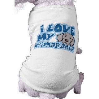 Kawaii I Love My Weimaraner Dog T shirt