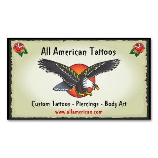 Tattoo American Eagle Business Cards