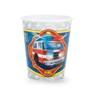 Fire Trucks 9 oz. Cups (8) Health & Personal Care