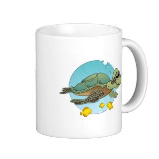 Sea Turtle Cartoon Mugs