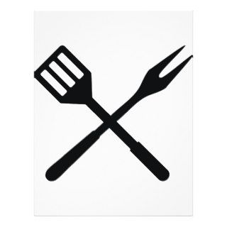 BBQ cutlery icon Full Color Flyer