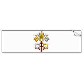 Emblem of the Papacy Official Pope Symbol Coat Bumper Stickers