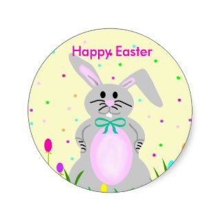 Happy Easter Bunny template stickers