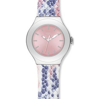 Swatch Women's Irony YNS117 Pink Leather Quartz Watch with Pink Dial Swatch Women's Swatch Watches