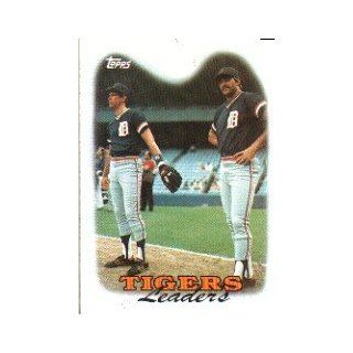 1988 Topps #429 Detroit Tigers Team Leaders Alan Trammell/Kirk Gibson 