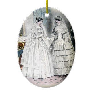 Victorian Wedding Dress Christmas Ornament