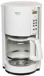 Factory Reconditioned Krups R453 71 Pro Aroma 12 Cup Programmable Coffee Maker, White Kitchen & Dining
