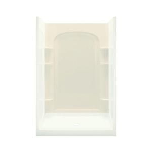 Sterling Plumbing Ensemble 1 5/8 in. x 48 in. x 72 1/2 in. One Piece Direct to Stud Shower Back Wall in Biscuit 72222100 96
