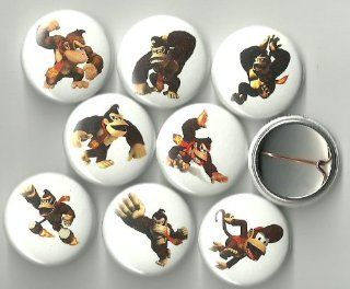Donkey Kong Lot of 8 1" Pinback Buttons/Pins 