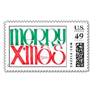 Merry Xmas with Santa's signature Stamp