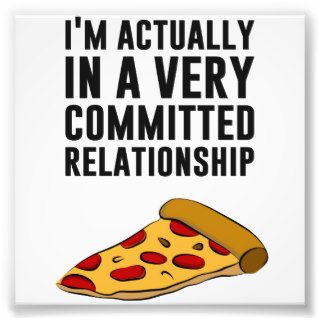 Pepperoni Pizza Love   A Serious Relationship Art Photo