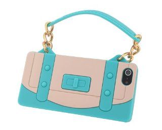BONAMART ® Cute Silicone Gel Rubber Handbag Case Cover Skin Shell for Apple Iphone 5 5G 5th L Blue Cell Phones & Accessories