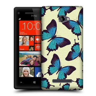 Head Case Designs Blue Butterfly Butterfly Patterns Hard Back Case Cover For HTC Windows Phone 8X Electronics