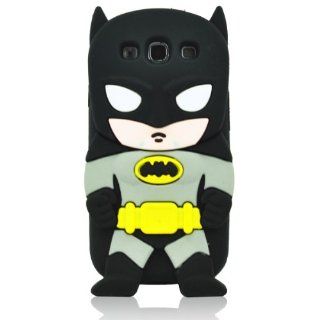 DD(TM) 3D Cute Lovely Stylish Black Batman Pattern Soft Silicone Back Case Cover Protective Skin for Samsung Galaxy S3 i9300 SIII Cell Phones & Accessories