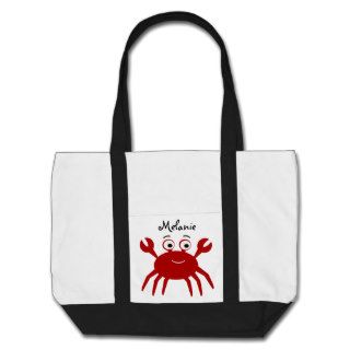 Under the Sea, Happy Red Crab Beach Bag