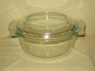 Vintage deCorning Pyrex 2 1/2 Quart Clear Glass Casserole Baking Dish w/ Lid #454   France  Other Products  