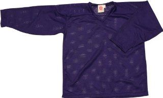 MENS HOCKEY JERSEY AJ WEAR SOLID COLOR ALL PURPLE (PRACTICE) size SMALL Sports & Outdoors