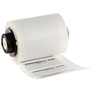 Brady PTL 35 435 PROP Metallized Polyester TLS 2200/TLS PC Link Labels , Black On Silver, Legend "Property Tag" (250 Labels per Roll, 1 Roll per Package)