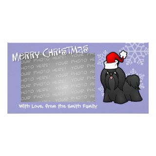 Christmas Shih Tzu (black) Photo Card