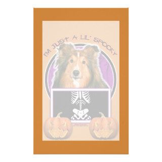 Halloween   Just a Lil Spooky   Sheltie Personalized Stationery