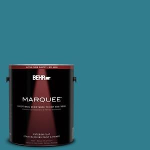 BEHR MARQUEE Home Decorators Collection 1 gal. #HDC CL 27 Calypso Blue Flat Exterior Paint 445301