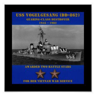 USS Vogelgesang (DD 862) Poster