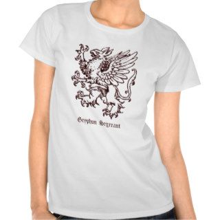 Gryphon segreant medieval heraldry tee shirt