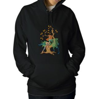 Fairy Tree Embroidered Hooded Sweatshirt