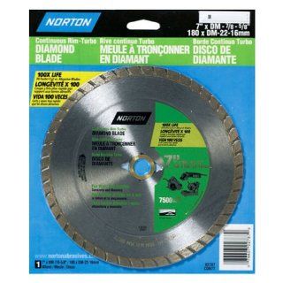 Norton 2787 Diamond Saw Blade 7 Inch Dry Cutting Turbo General Purpose Saw Blade with 5/8 Inch or 7/8 Inch Arbor