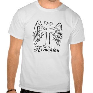 Armenian Cross with Wings T shirts