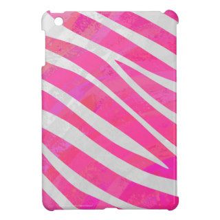 Zebra Hot Pink and White Print iPad Mini Case