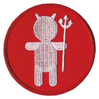 Novelty Iron On Patch   Angels & Devils   Devil Silhouette   Logo Patch   Applique Clothing