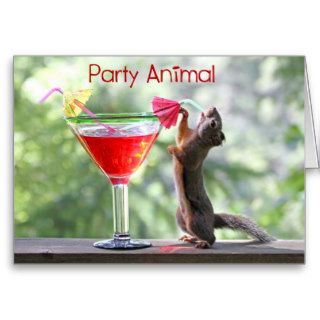 Party Animal Squirrel Greeting Card